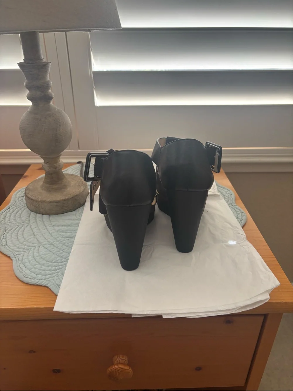 NWT. Coach Black Women's Strappy Wedge Sandals - Brand: